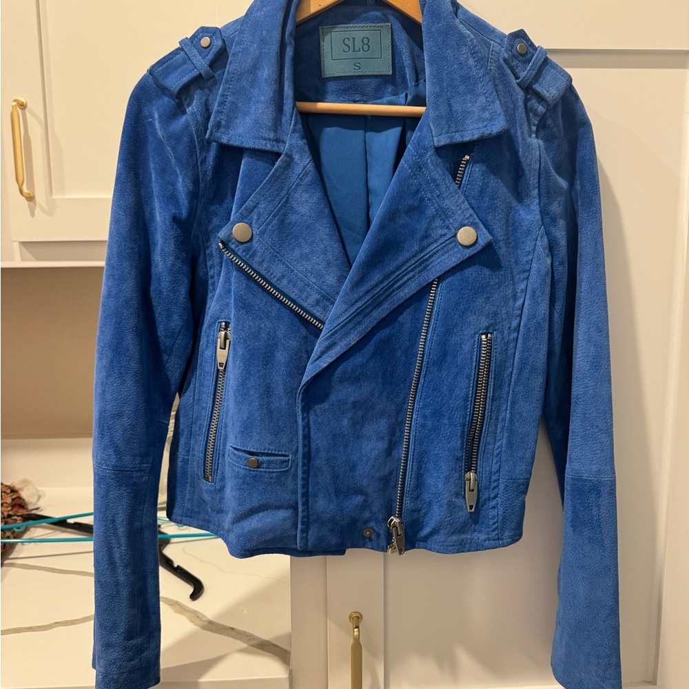 SL8 Women's Vibrant Blue Leather Jacket